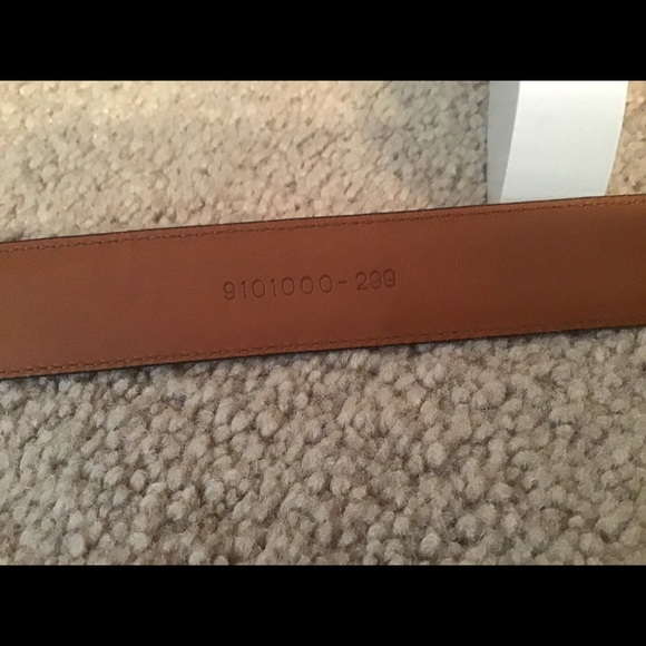 WOMENS DK BROWN RALPH LAUREN EMBOSSED CROC BELT- M - Picture 7 of 8
